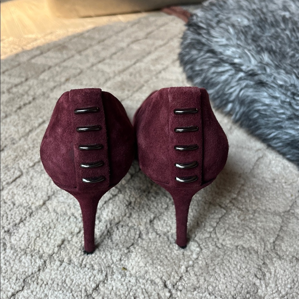Kendall & Kylie Deep Red Suede Shoes - Picture 2 of 5